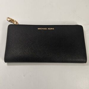 Michael Kors Black Wallet with Gold Accents